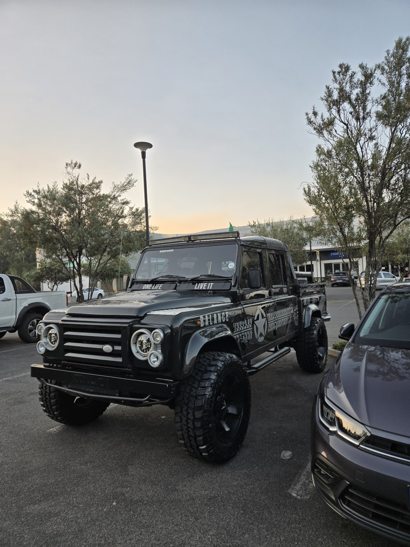 Custom Land Rover Defender front quarter view