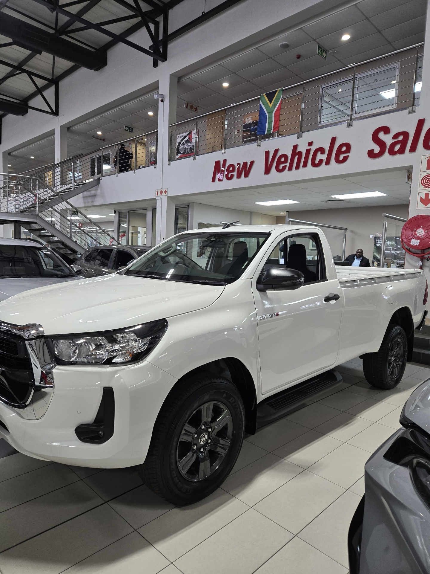Toyota Hilux 2.4 GD-6 single cab in the showroom