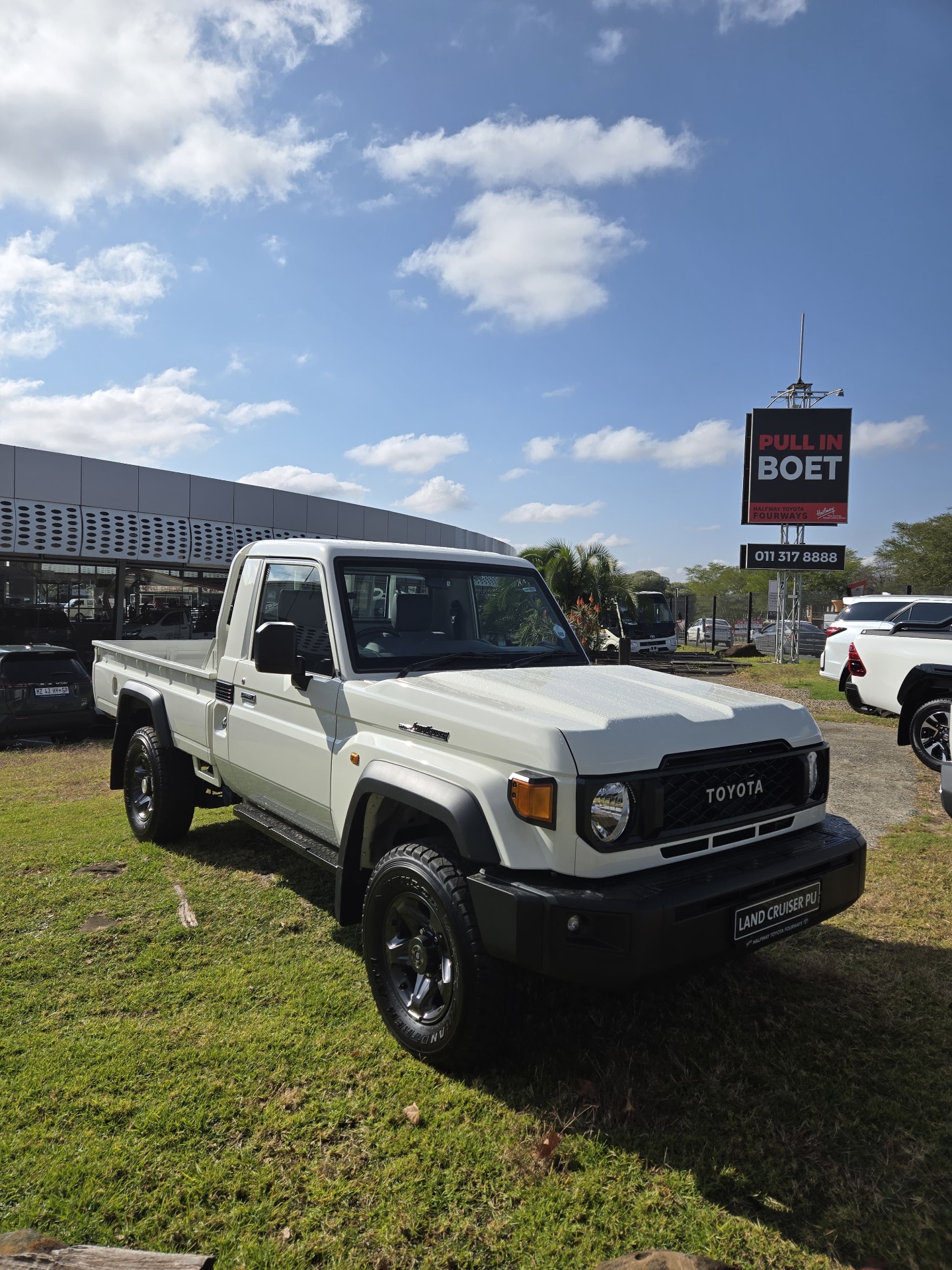 Toyota Land Cruiser 79 single cab pickup at the dealership