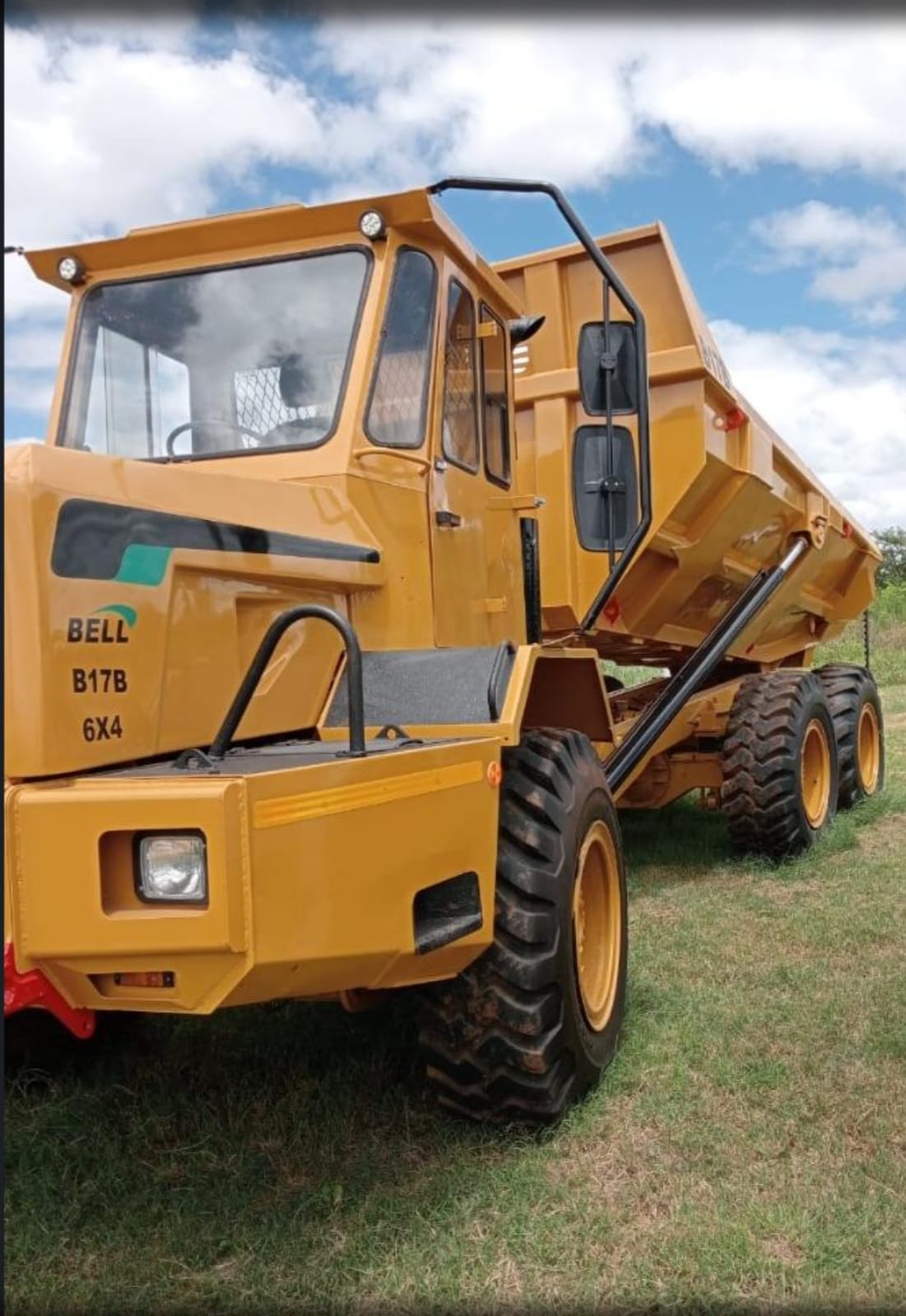 Bell B17B 6x4 articulated dump truck with bin raised