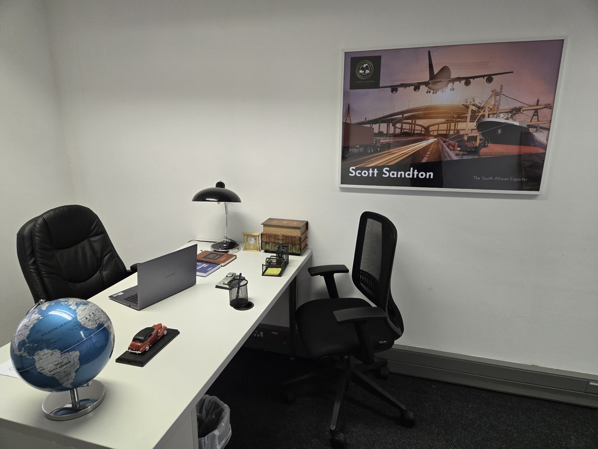 Scott Sandton office with air, road and sea freight poster