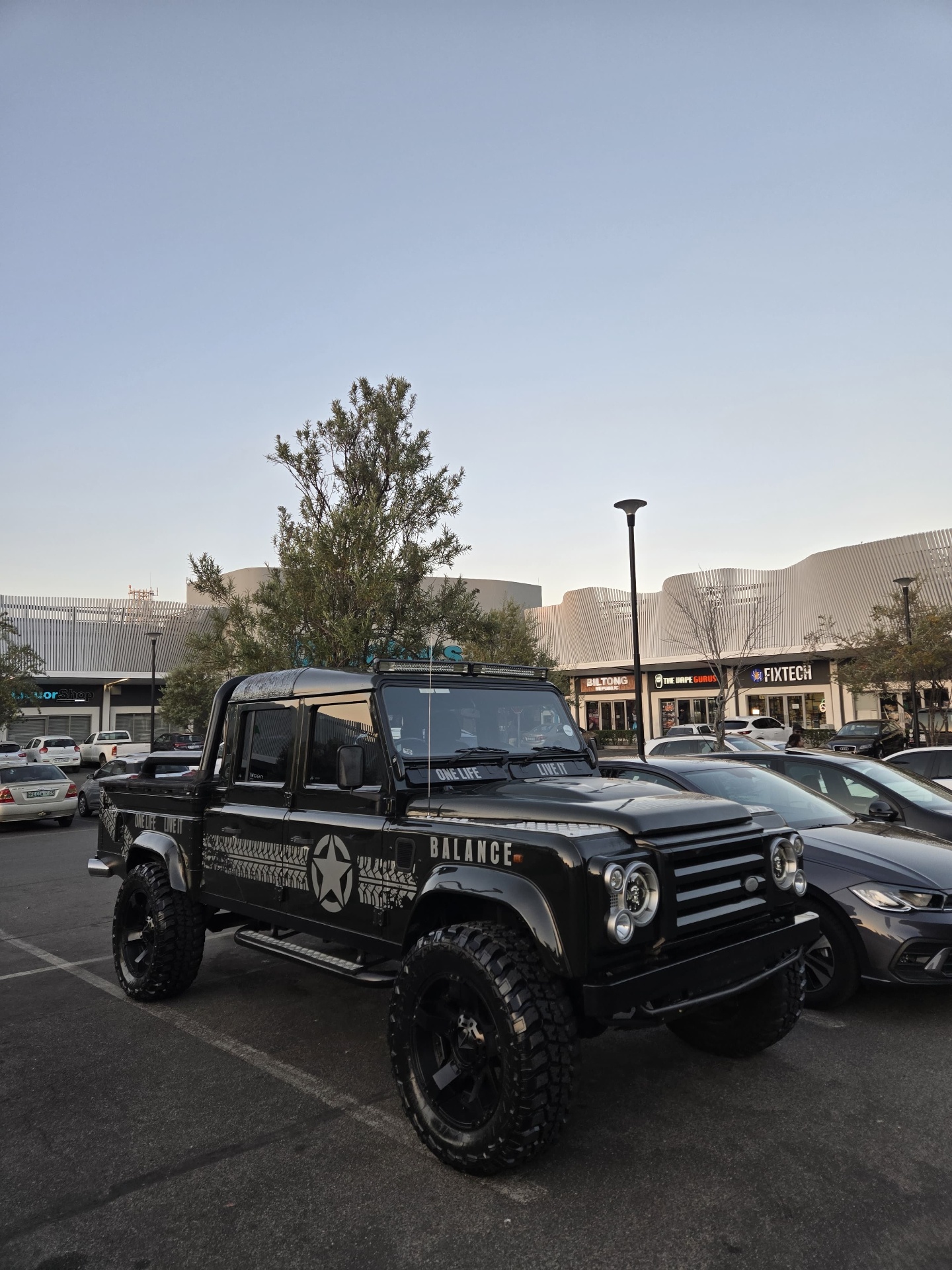 Custom Land Rover Defender double cab side view